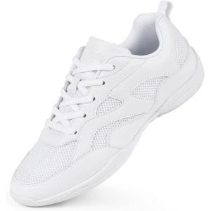 Cheer Shoes for Youth Girls White Cheerleading Athletic Dance Shoes Tennis Sneakers for Competition Sport Training(White Women)
