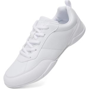 Cheer Shoes for Youth Girls White Cheerleading Athletic Dance Shoes Tennis Sneakers for Competition Sport Training(White2402)
