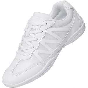 Cheer Shoes for Youth Girls White Cheerleading Athletic Dance Shoes Tennis Sneakers for Competition Sport Training(White2406)
