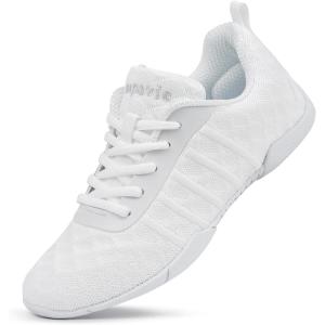 Cheer Shoes for Youth Girls White Cheerleading Athletic Dance Shoes Tennis Sneakers for Competition Sport Training(White2506)