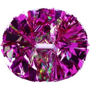 Hooshing 2 Pack Cheerleading Pom Poms with Baton Handle Rainbow Colorful Cheer Pom Poms for Sports Team Spirit Cheering Kids Adults(Hot Pink)