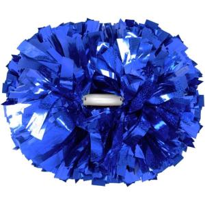 Hooshing 2/6/12PCS Cheerleading Pom Poms with Baton Handle for Team Spirit Sports Dance Cheering Kids Adults(Holographic Blue)