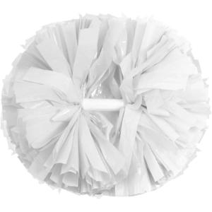 Hooshing 2/6/12PCS Cheerleading Pom Poms with Baton Handle for Team Spirit Sports Dance Cheering Kids Adults(Macaron White)