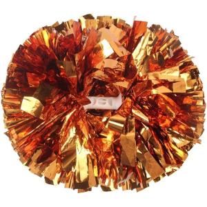 Hooshing 2/6/12PCS Cheerleading Pom Poms with Baton Handle for Team Spirit Sports Dance Cheering Kids Adults(Orange)