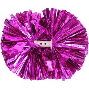 Hooshing 2PCS Pom Poms Cheerleading Professional Cheer Pom Poms with Baton Handle (No Zip Tie) for Cheer Squad Team Sports Spirited Party Dance Training(Hot Pink)