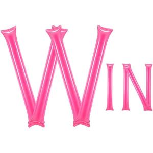 Hooshing 40PCS Thunder Sticks Bam Bam Inflatable Noisemakers Cheerleading Plastic Clap Hands Outfit for Cheering Basketball Football Party Sport Team Spirit(Pink)