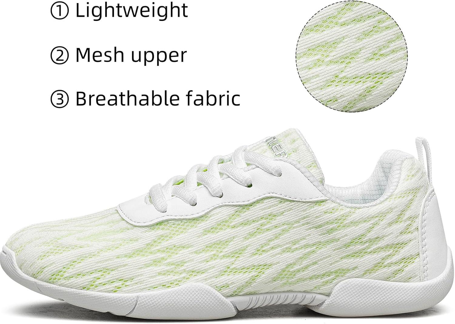 image:imageBAXINIER Girls Tennis Shoes Lightweight LaceUp Kids Sneakers for Cheerleading Running Walking Little KidBig KidWhite 211