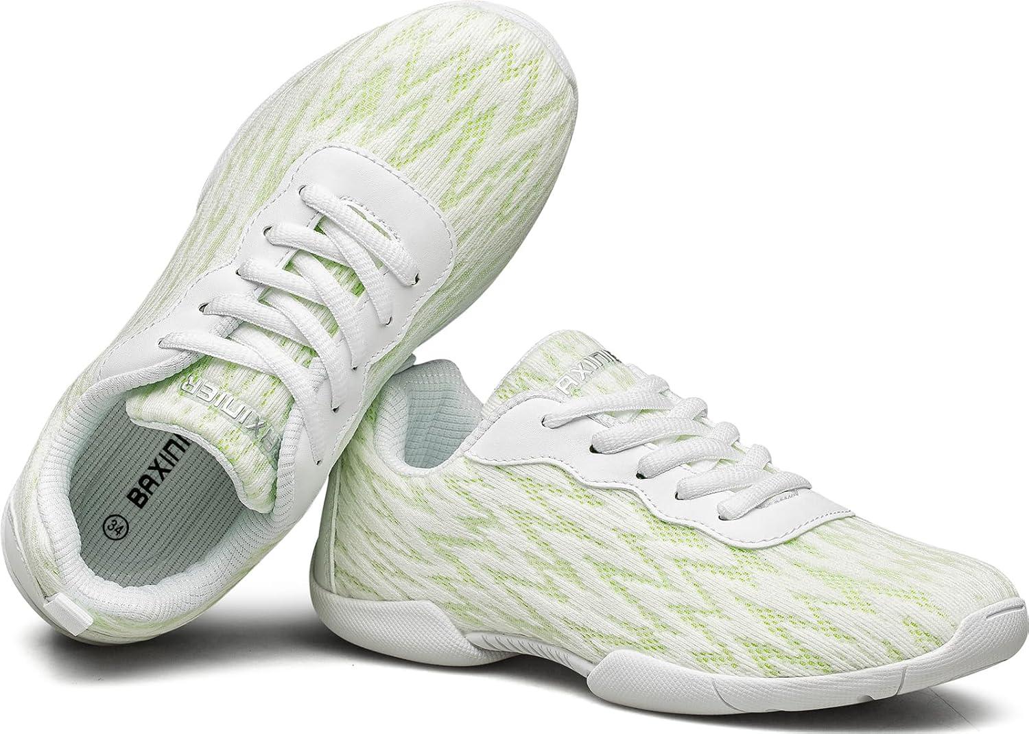 image:imageBAXINIER Girls Tennis Shoes Lightweight LaceUp Kids Sneakers for Cheerleading Running Walking Little KidBig KidWhite 211