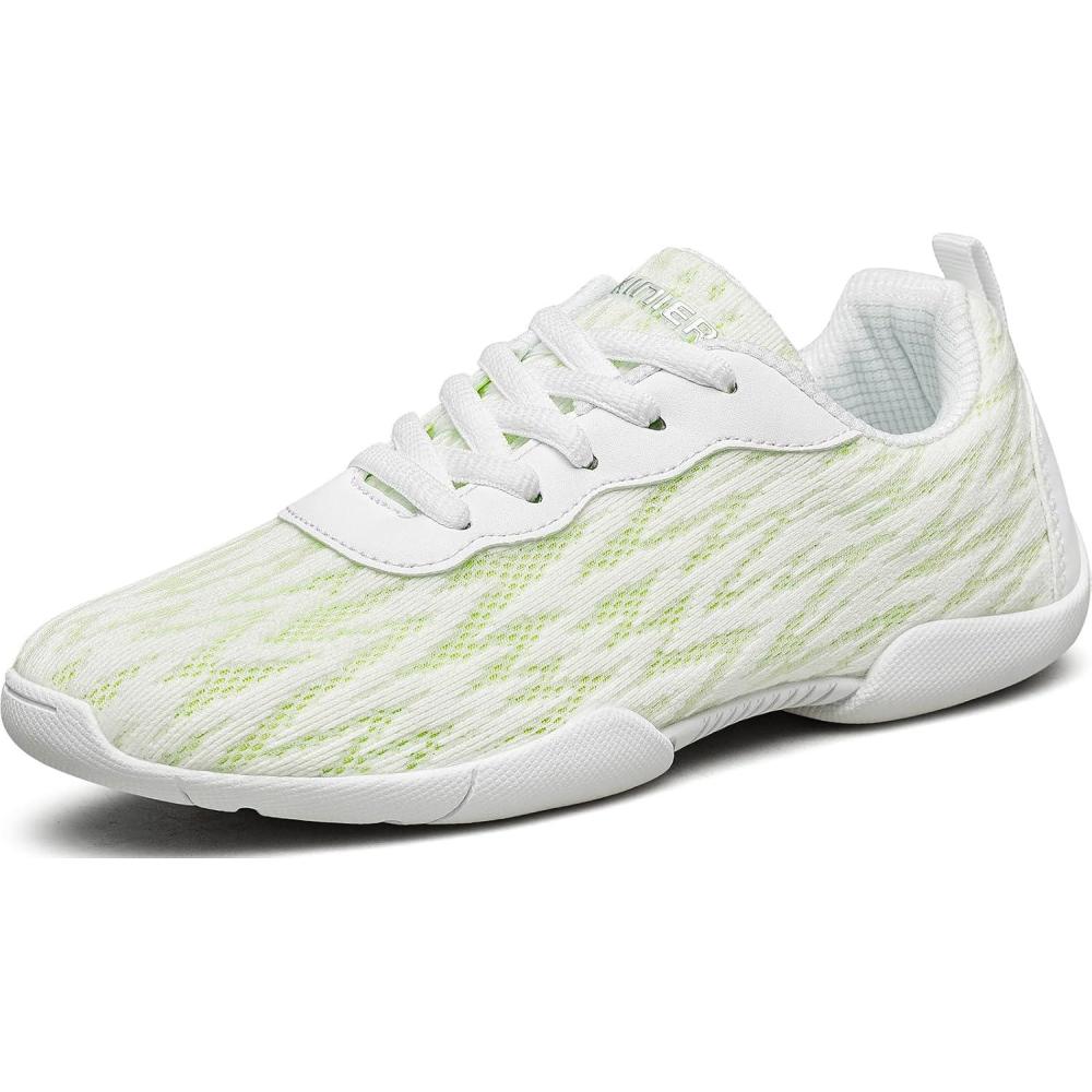 image:imageBAXINIER Girls Tennis Shoes Lightweight LaceUp Kids Sneakers for Cheerleading Running Walking Little KidBig KidWhite 211